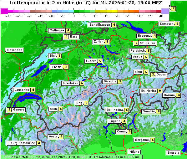 Temperatur, 28. 1. 2026