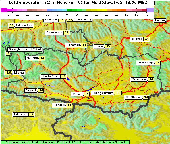 Temperatur, 5. 11. 2025