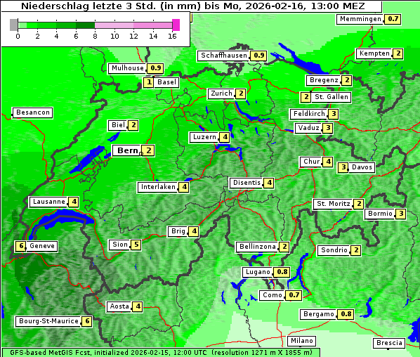 Niederschlag, 16. 2. 2026