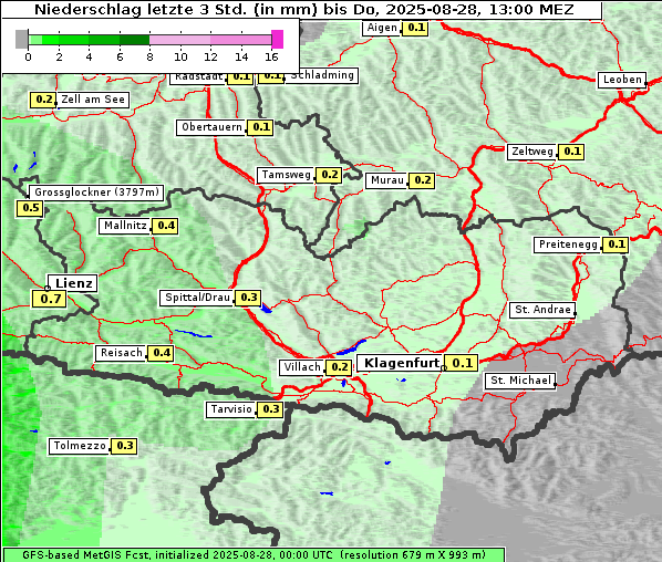 Niederschlag, 28. 8. 2025