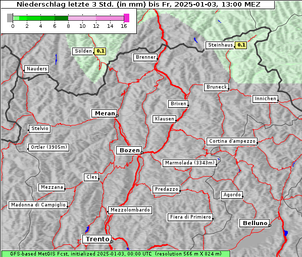 Niederschlag, 3. 1. 2025