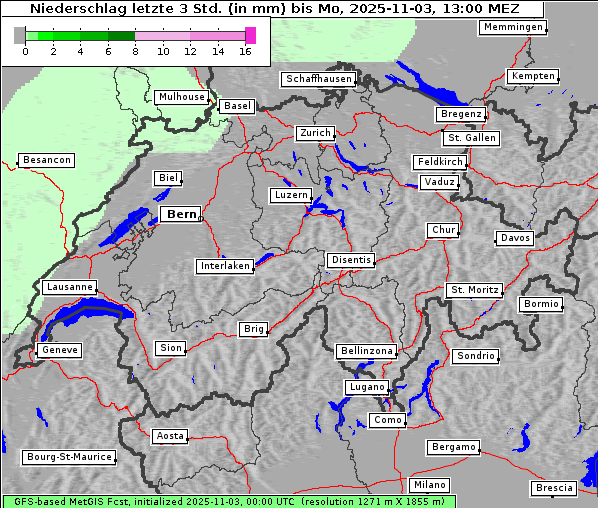 Niederschlag, 3. 11. 2025