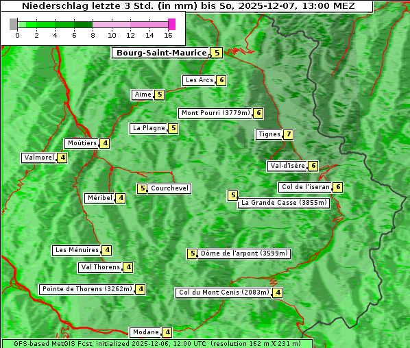 Niederschlag, 7. 12. 2025