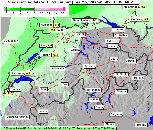 Niederschlag, 9. 3. 2026
