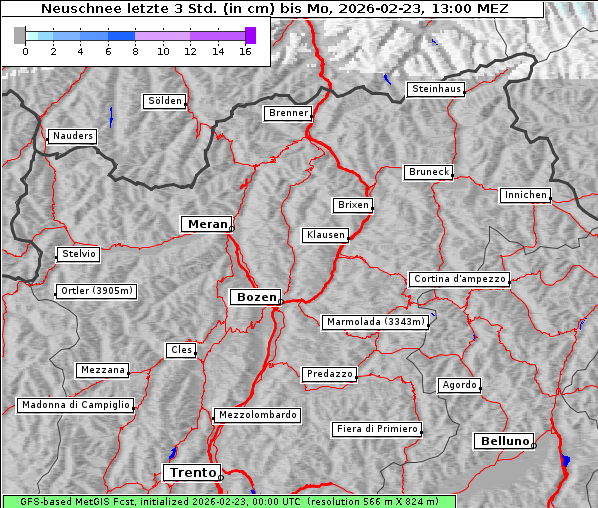 Neuschnee, 23. 2. 2026
