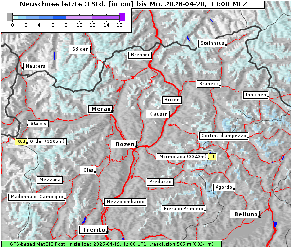 Neuschnee, 20. 4. 2026