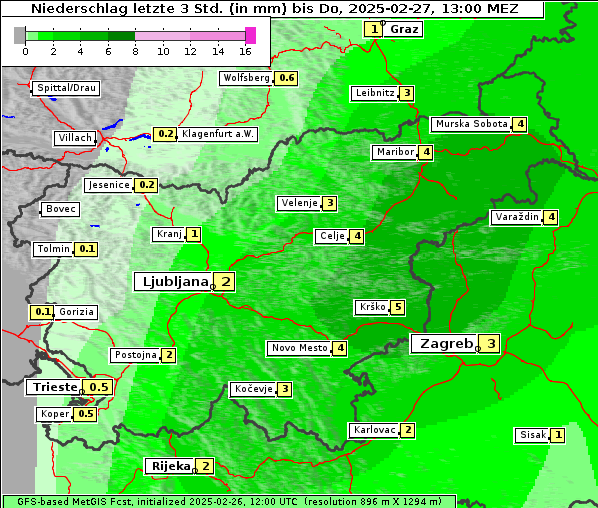 Niederschlag, 27. 2. 2025