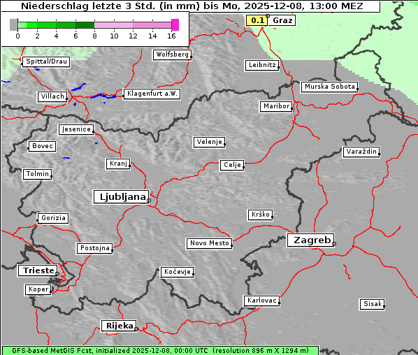 Niederschlag, 8. 12. 2025