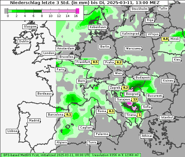 Niederschlag, 11. 3. 2025