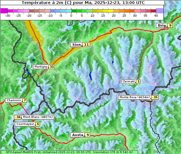 Temperatur, 23. 12. 2025
