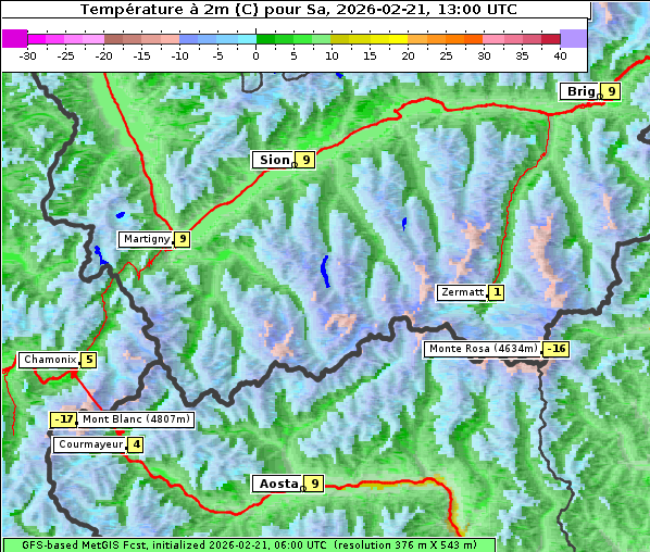 Temperatur, 21. 2. 2026