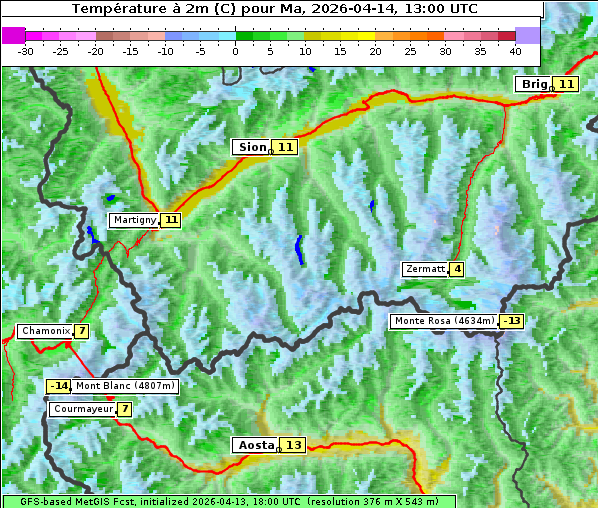 Temperatur, 14. 4. 2026