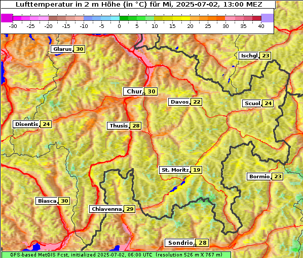 Temperatur, 2. 7. 2025