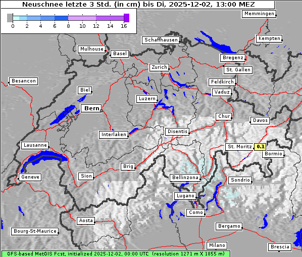 Neuschnee, 2. 12. 2025