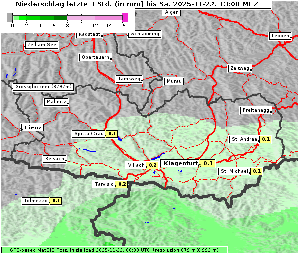 Niederschlag, 22. 11. 2025