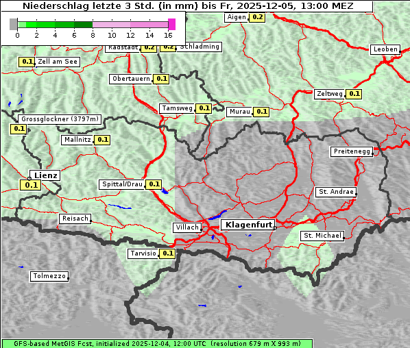 Niederschlag, 5. 12. 2025