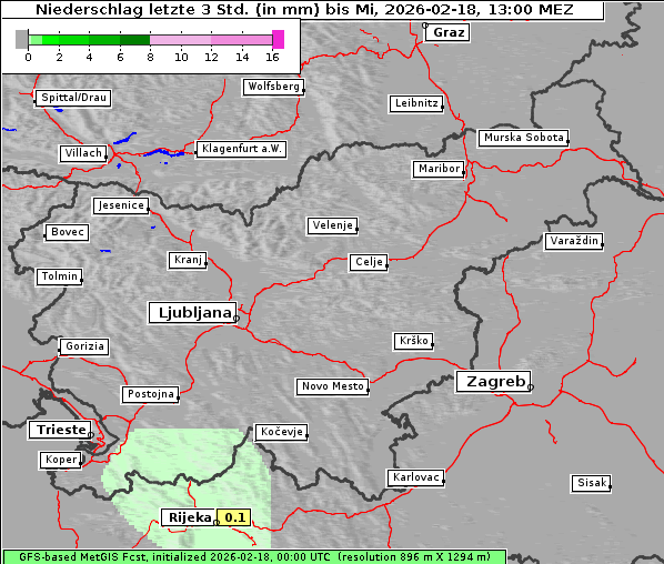 Niederschlag, 18. 2. 2026