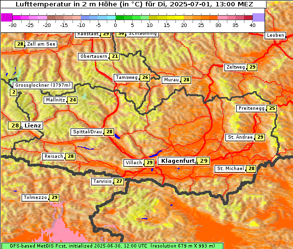 Temperatur, 1. 7. 2025