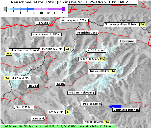 Neuschnee, 26. 10. 2025