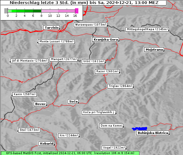 Niederschlag, 21. 12. 2024