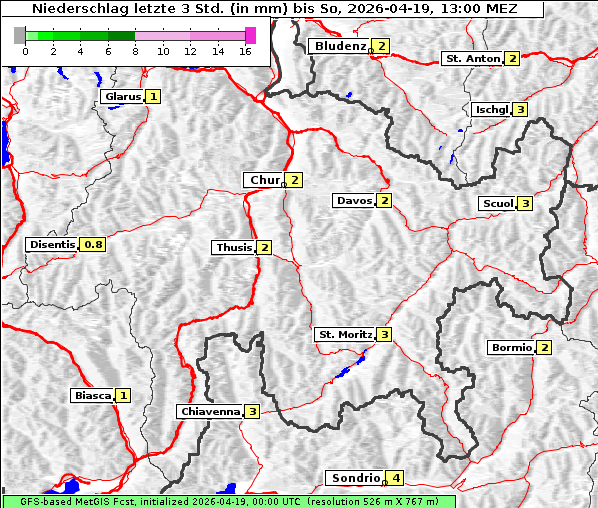 Niederschlag, 19. 4. 2026