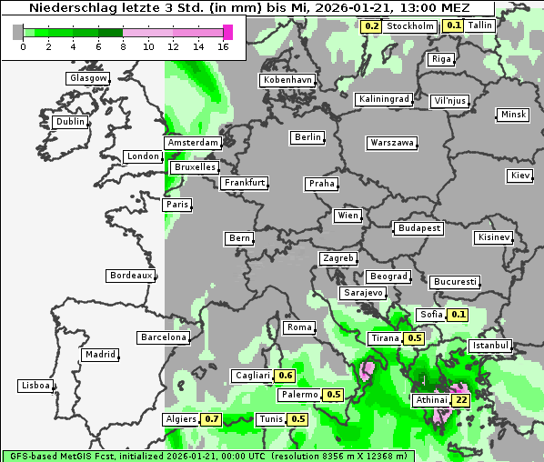 Niederschlag, 21. 1. 2026