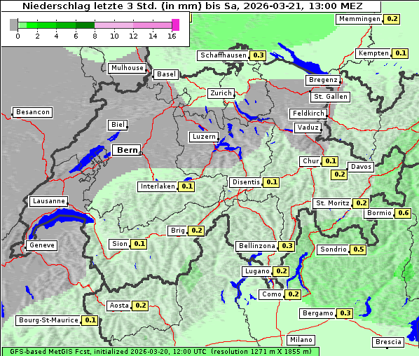 Niederschlag, 21. 3. 2026