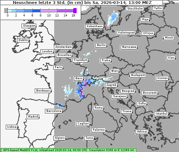 Neuschnee, 14. 3. 2026