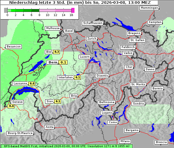 Niederschlag, 8. 3. 2026