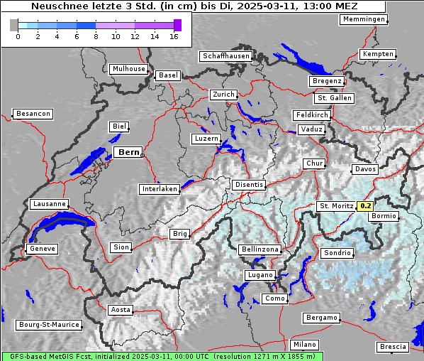 Neuschnee, 11. 3. 2025