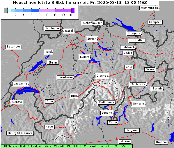 Neuschnee, 13. 3. 2026