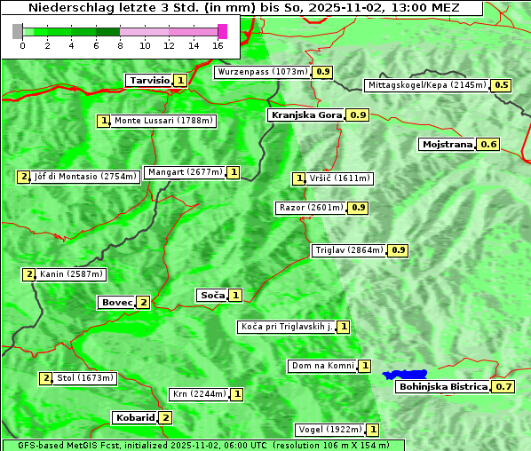 Niederschlag, 2. 11. 2025