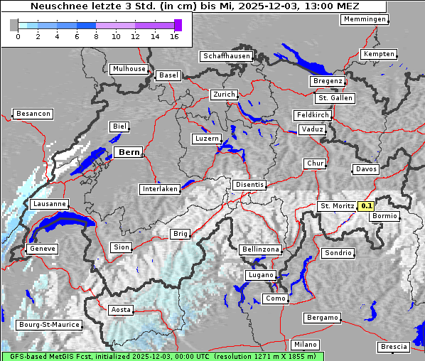 Neuschnee, 3. 12. 2025