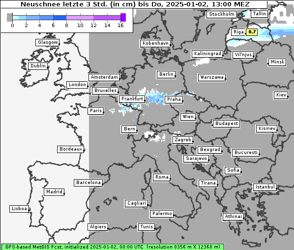 Neuschnee, 2. 1. 2025