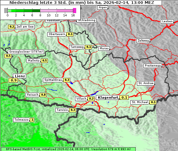 Niederschlag, 14. 2. 2026