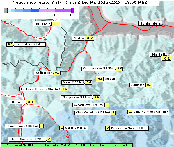 Neuschnee, 24. 12. 2025