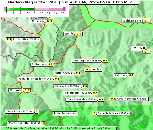 Niederschlag, 24. 12. 2025