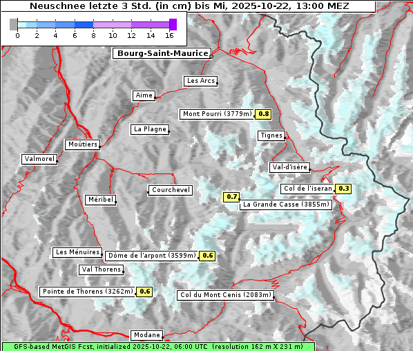 Neuschnee, 22. 10. 2025
