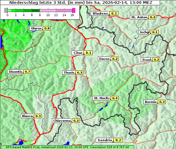 Niederschlag, 14. 2. 2026