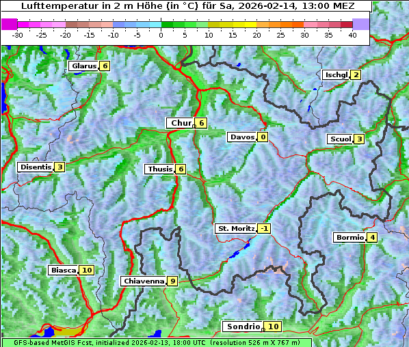 Temperatur, 14. 2. 2026