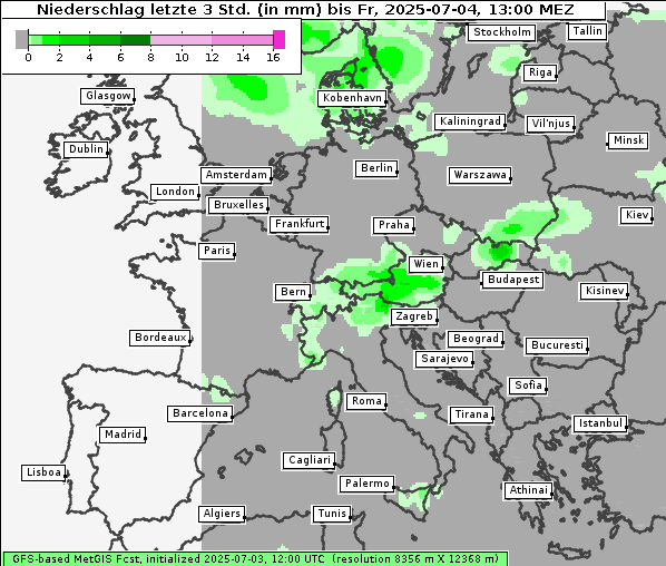 Niederschlag, 4. 7. 2025