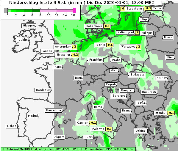 Niederschlag, 1. 1. 2026
