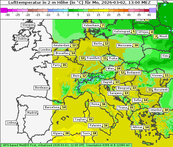 Temperatur, 2. 3. 2026