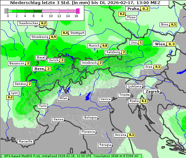 Niederschlag, 17. 2. 2026