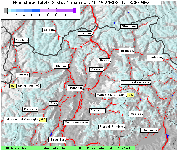 Neuschnee, 11. 3. 2026