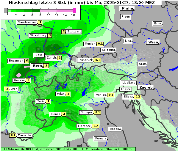 Niederschlag, 27. 1. 2025