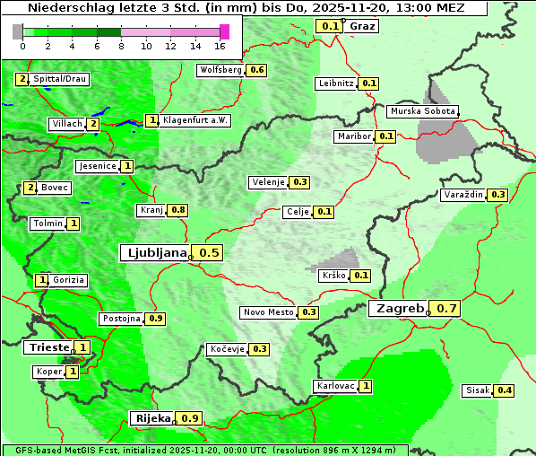 Niederschlag, 20. 11. 2025