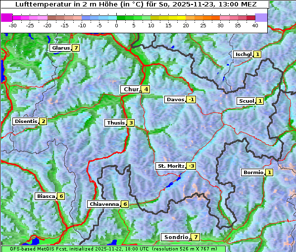 Temperatur, 23. 11. 2025