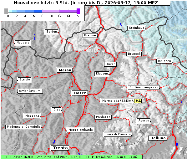 Neuschnee, 17. 3. 2026
