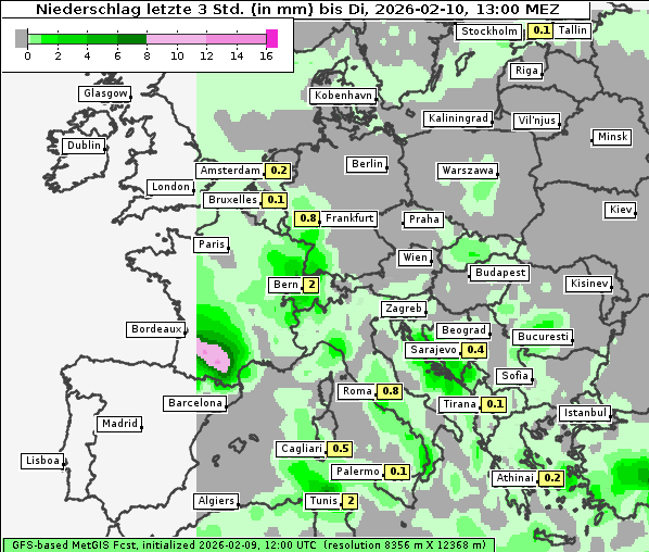 Niederschlag, 10. 2. 2026
